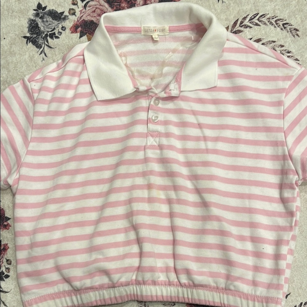 Ultrain Pink and White Stripes